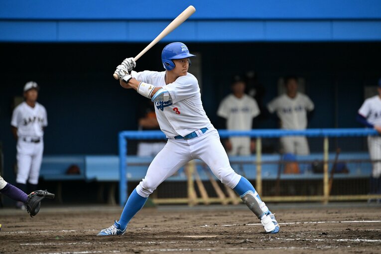 昨年６月の侍ジャパン大学代表合宿で　青学大の西川史礁　©︎Hideki Sugiyama
