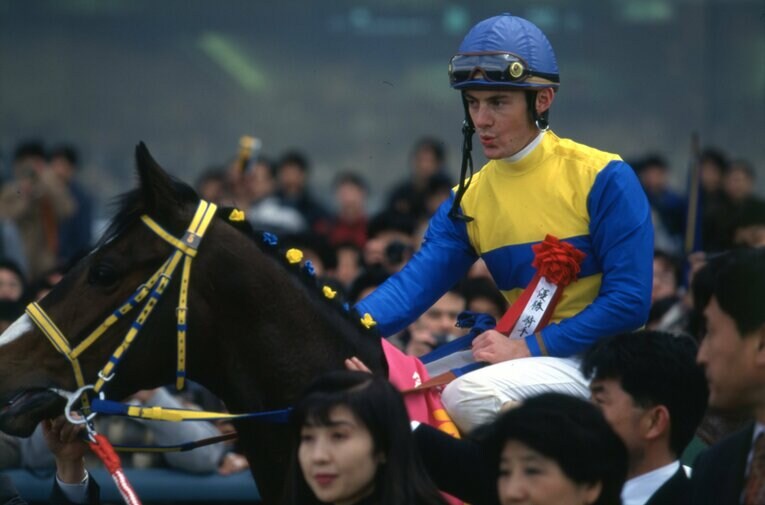 96年3月チューリップ賞、エアグルーヴ。鞍上はペリエ　©Tomohiko Hayashi