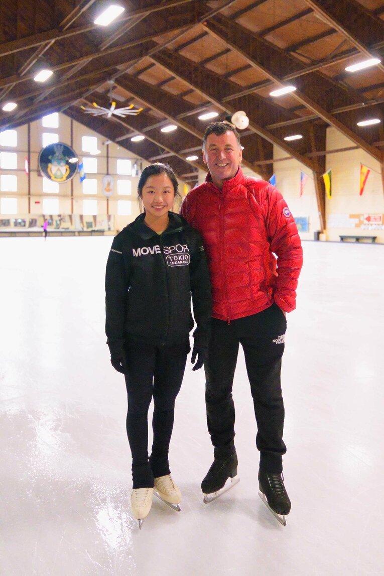 羽生結弦の練習拠点だったトロントのクリケットクラブでブライアン・オーサーコーチの指導を受けた中井　©️Yoshie Noguchi