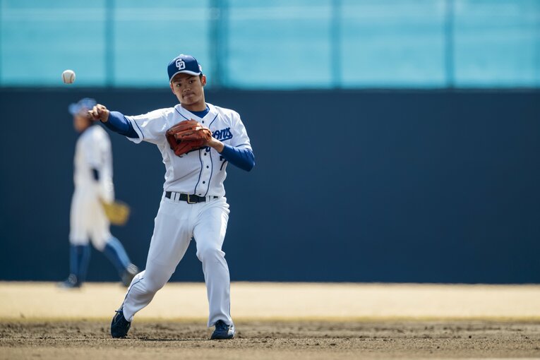 2019年3月、1年目の根尾　©Kiichi Matsumoto