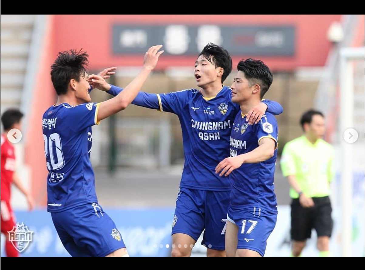 写真／忠南牙山FC公式インスタグラムより