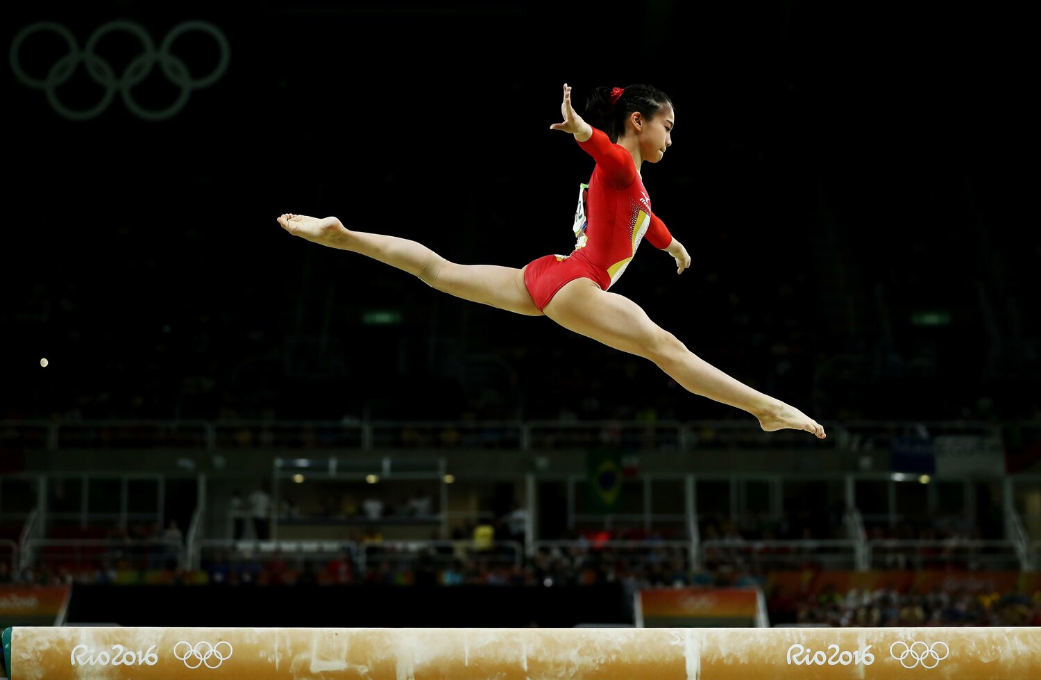 杉原が一番印象に残っていると語ったリオ五輪団体決勝の平均台 ©Getty Images