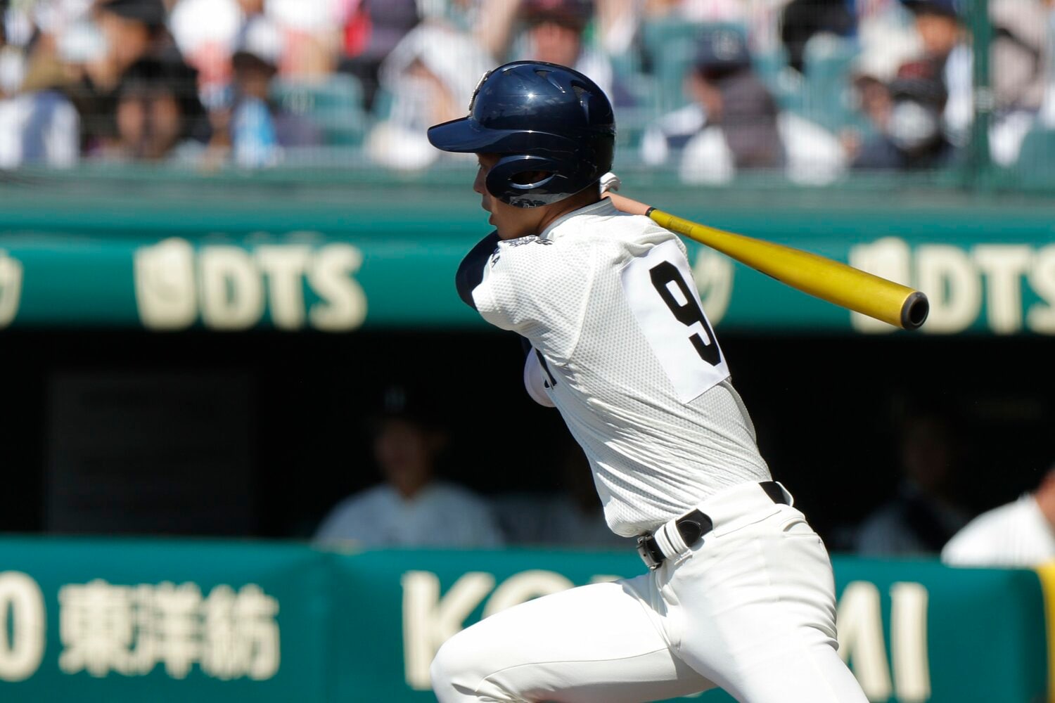 俊足好打、投手もできる強肩の境はプロ注目の外野手だが、試合後に大学進学希望と語った　©Shigeki Yamamoto