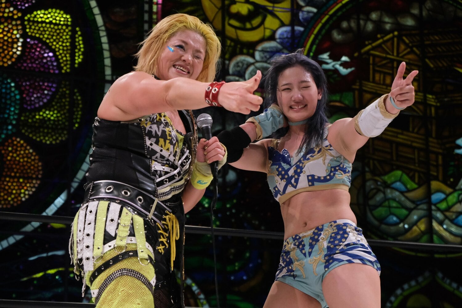 高橋との試合後には「てっぺんに上り詰めます」と目標を語った天咲 ©Norihiro Hashimoto