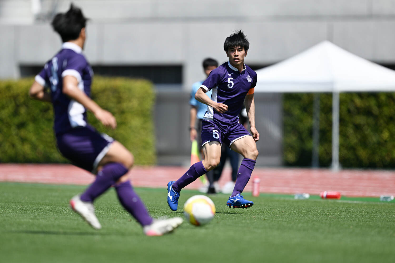 明治大学体育会系サッカー部主将・林幸多郎（4年）©︎MATSUO.K/AFLO SPORT