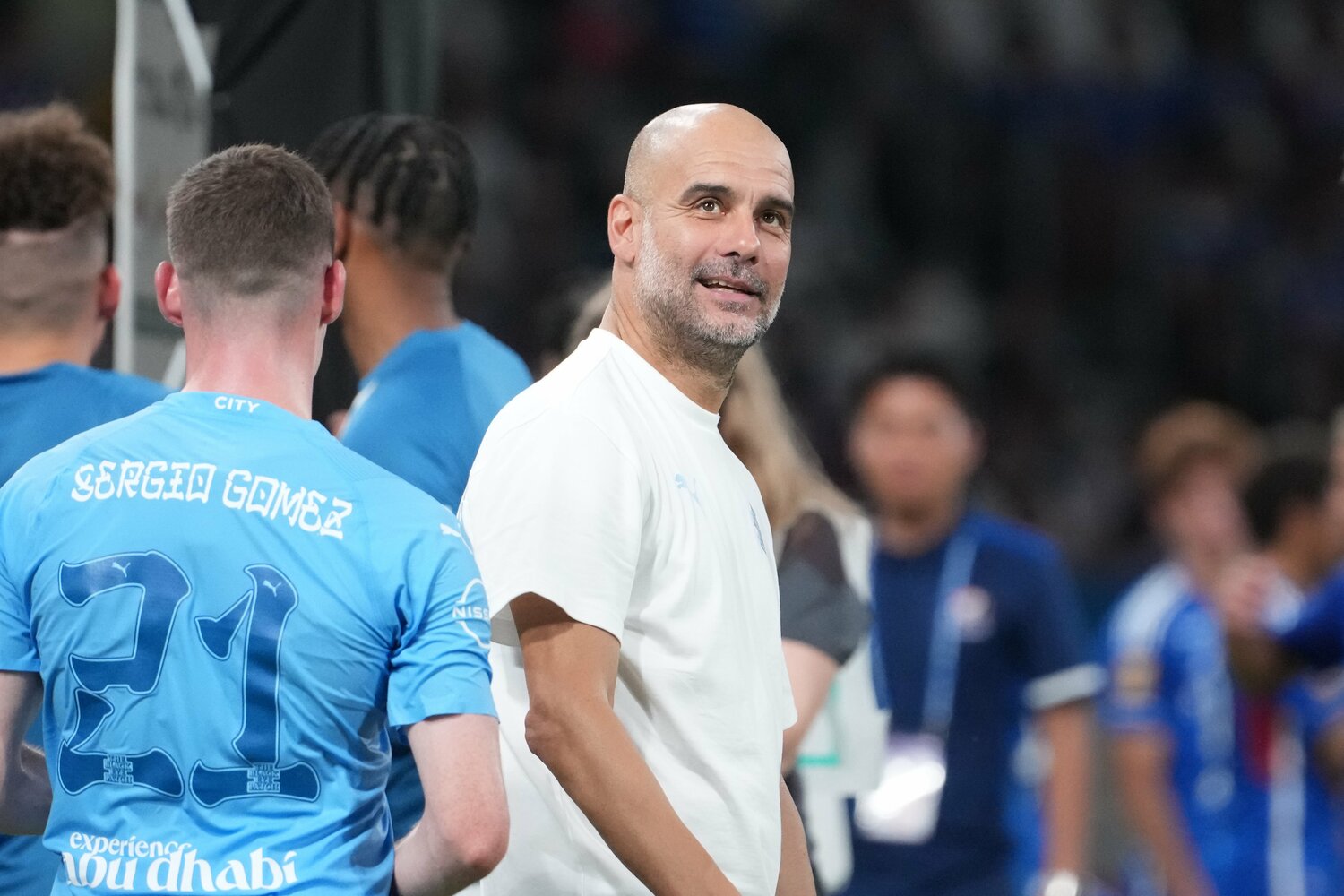 マリノスを「We」と表現したグアルディオラ監督　©Masashi Hara／Getty Images