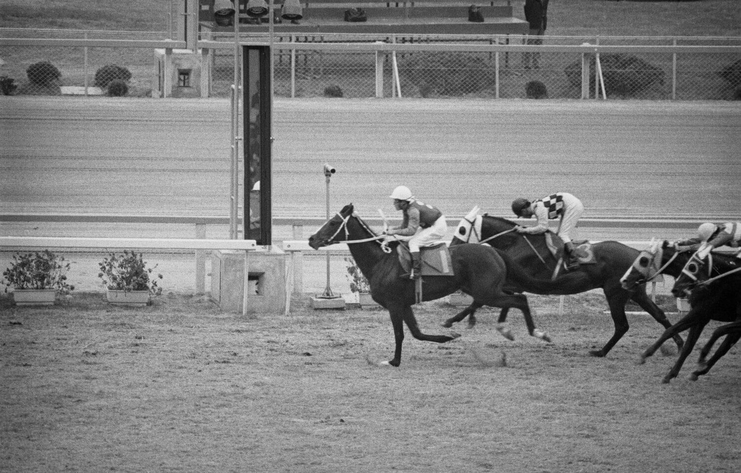 福永洋一がニホンピロムーテーで優勝した1971年の菊花賞。22歳でクラシック初制覇を遂げた　©JIJI PRESS