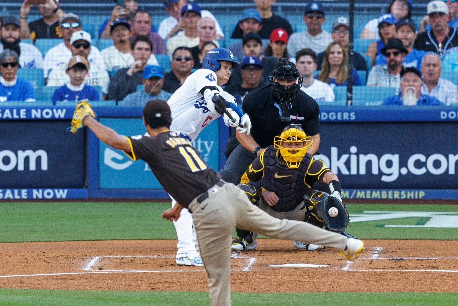 ダルビッシュ有はドジャースとの地区シリーズで2先発。1勝1敗ながら、1失点、2失点と強力打線を抑えた。また大谷翔平との直接対決は計6打数無安打3三振に封じた　©Getty Images