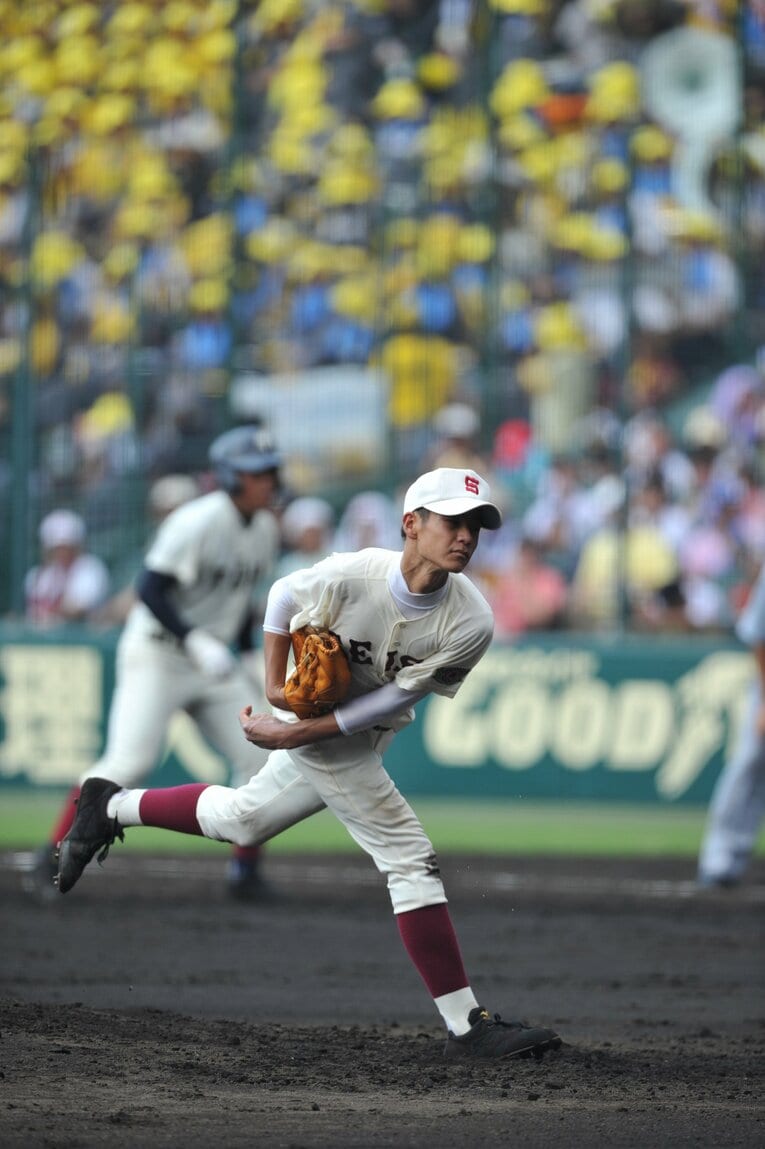 「最強」大阪桐蔭に立ち向かった大竹耕太郎（済々黌高。当時2年生）　 ©Hideki Sugiyama