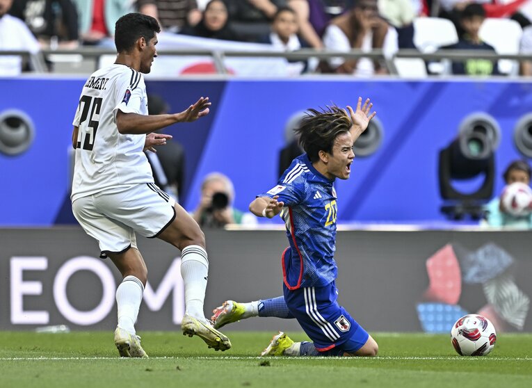 イラク戦に先発出場した久保建英　©︎Getty Images