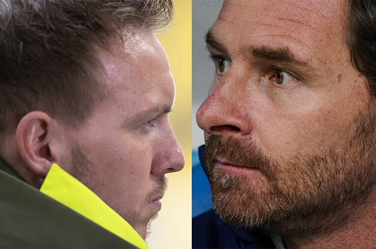 ナーゲルスマン（左）とビラス・ボアス。彼らのような若き指揮官が、今後どのようなキャリアを築くかにも注目したい ／ photograph by Getty Images