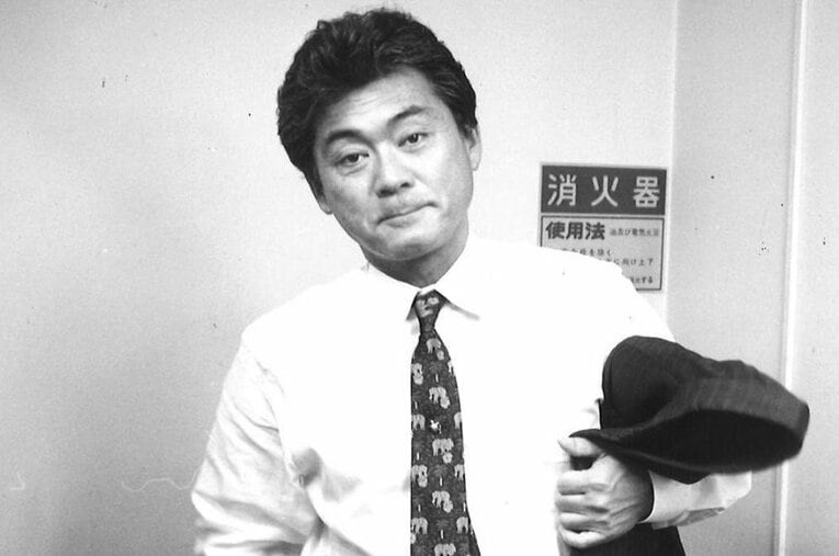 1981年のIOC総会、開催地決定を受けて特番の備えていたみのもんた。「88年のオリンピック、ついに名古屋に決まりましたね」というセリフは幻に終わった（写真は1991年撮影） ／ photograph by BUNGEISHUNJU