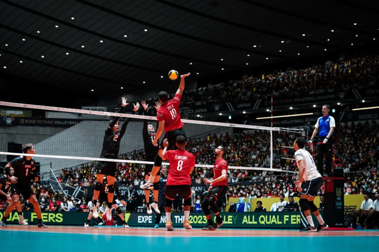 古賀氏が評価したエジプト代表のスパイク　©️FIVB