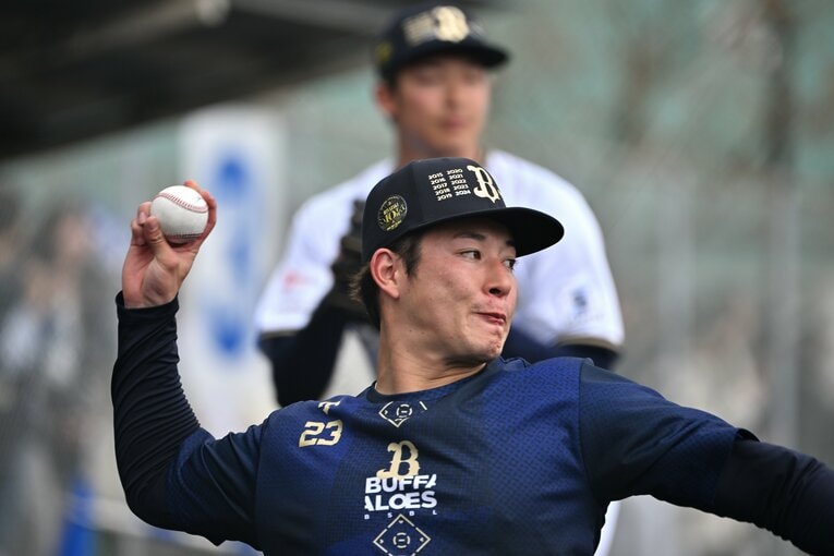 オリックスキャンプで奮闘する吉田輝星　©Hideki Sugiyama