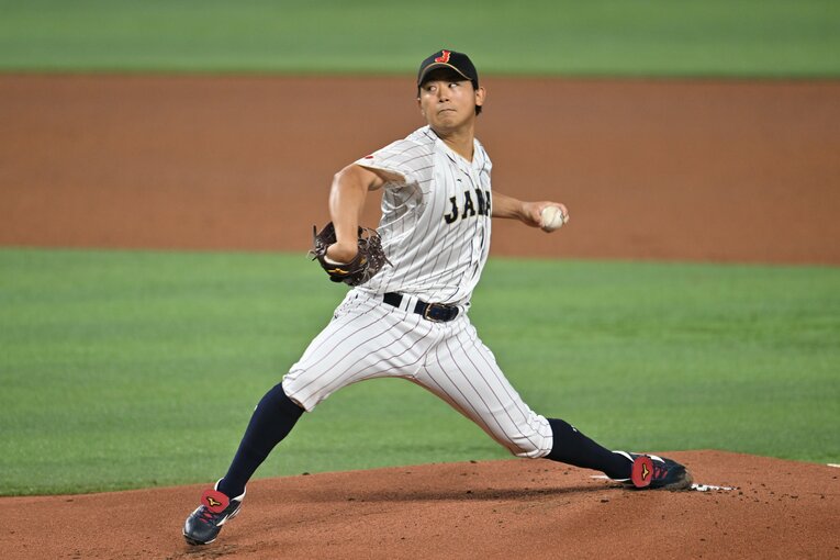 決勝戦の先発マウンド託された今永昇太。絶好調のターナーに先制弾を浴びたが2回1失点にまとめた　©Naoya Sanuki