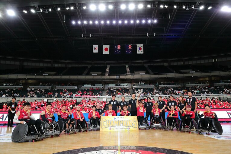 三井不動産 2023 ワールド車いすラグビー アジア・オセアニア チャンピオンシップ優勝時のメンバー　©MegumiMasuda /JWRF