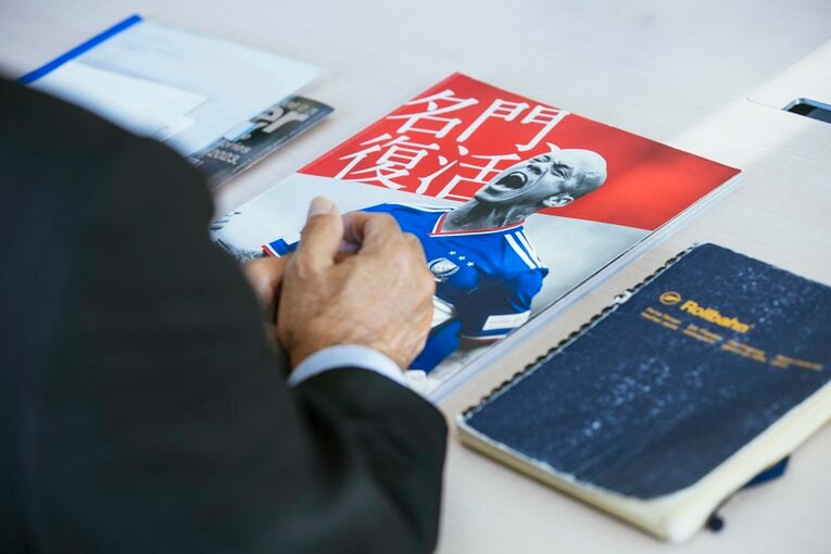 インタビューに応じる黒澤良二前社長　©Kiichi Matsumoto