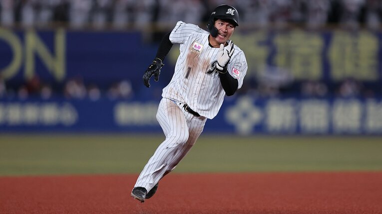 開幕から好調を維持する藤原恭大　©︎Chiba Lotte Marines
