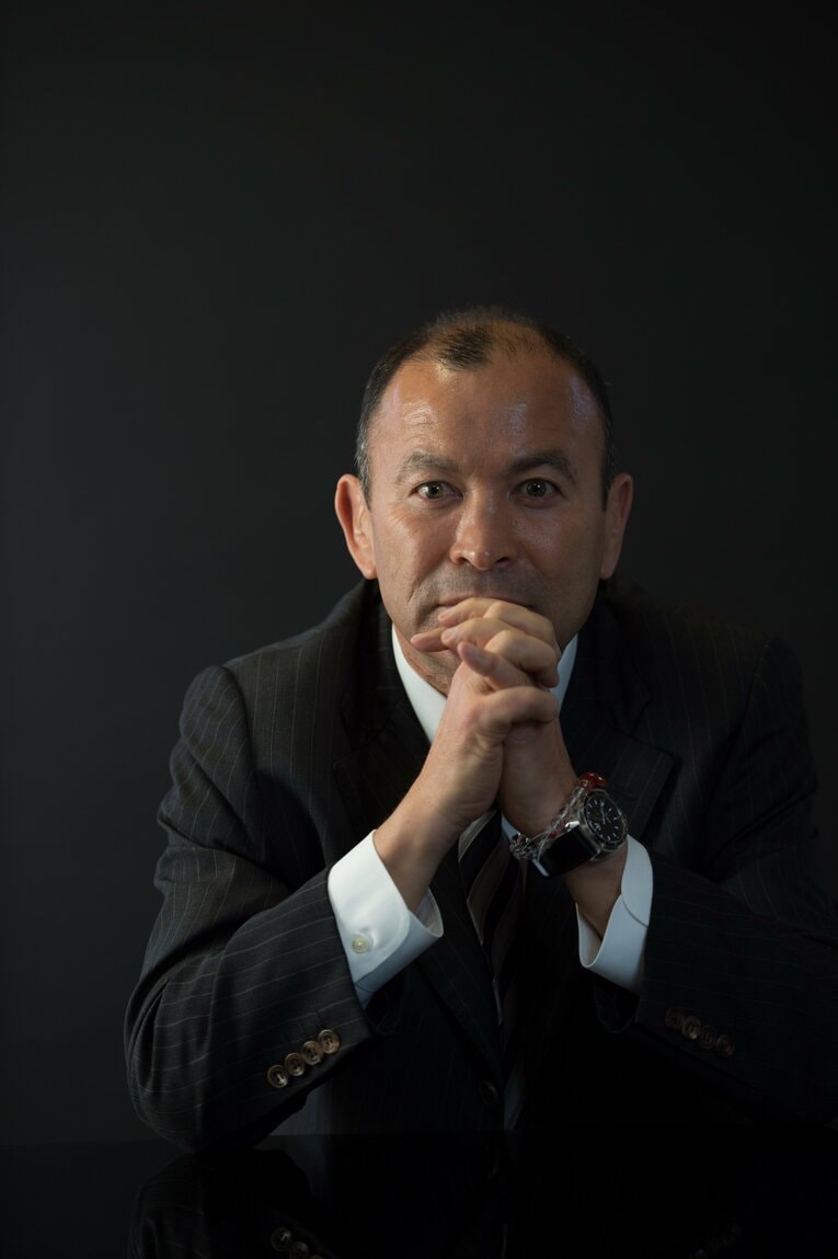 写真は書籍『コーチングとは信じること――エディー・ジョーンズとの対話』の際に撮影したもの（2015年）　©BUNGEISHUNJU