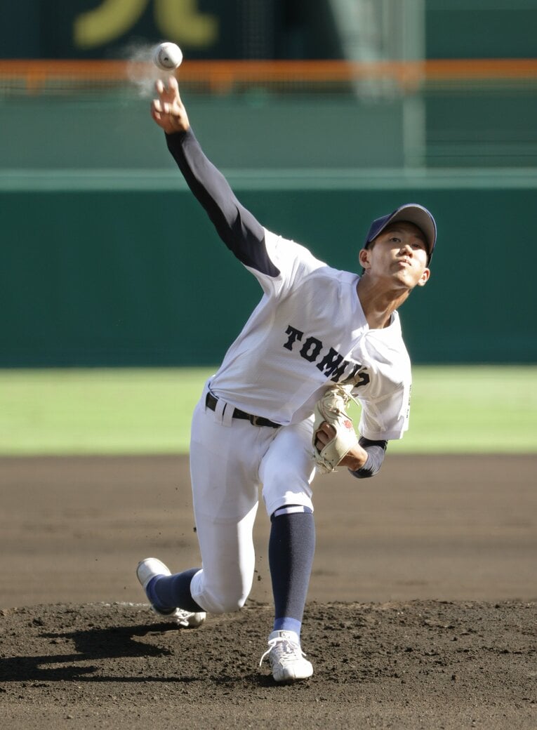 県立高・富島の日高は「原石」として評価するスカウトも　©JIJI PRESS