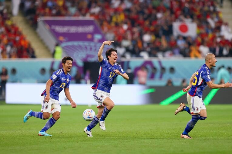 スペイン戦勝利　©JMPA