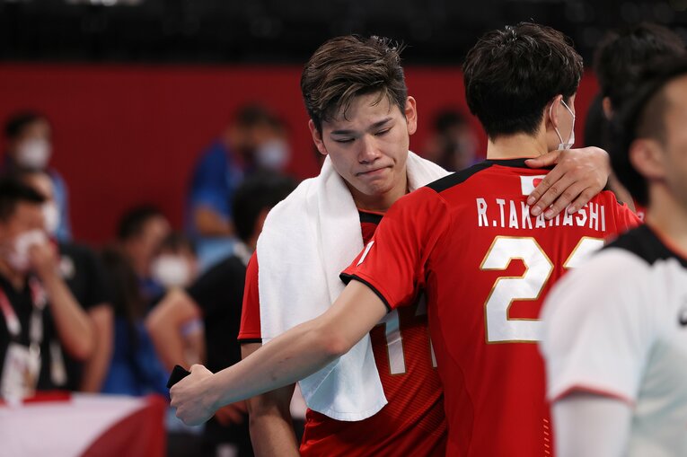 東京五輪の準々決勝でブラジルに敗れ涙した西田　©︎Getty Images