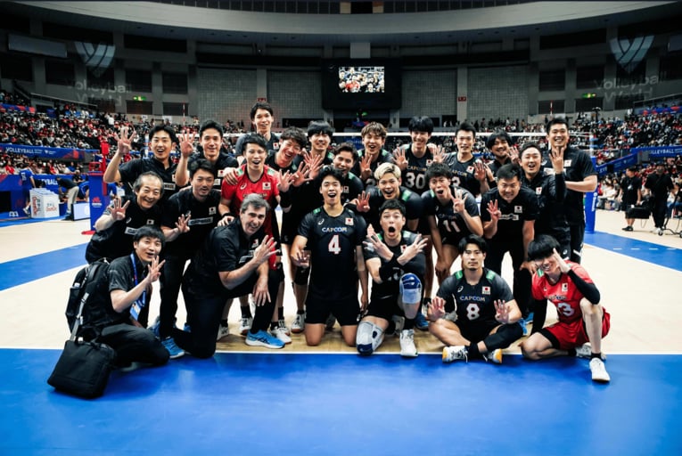 ネーションズリーグ フランス戦　©︎FIVB