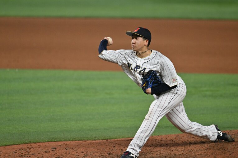 チーム最多登板した大勢　©Naoya Sanuki