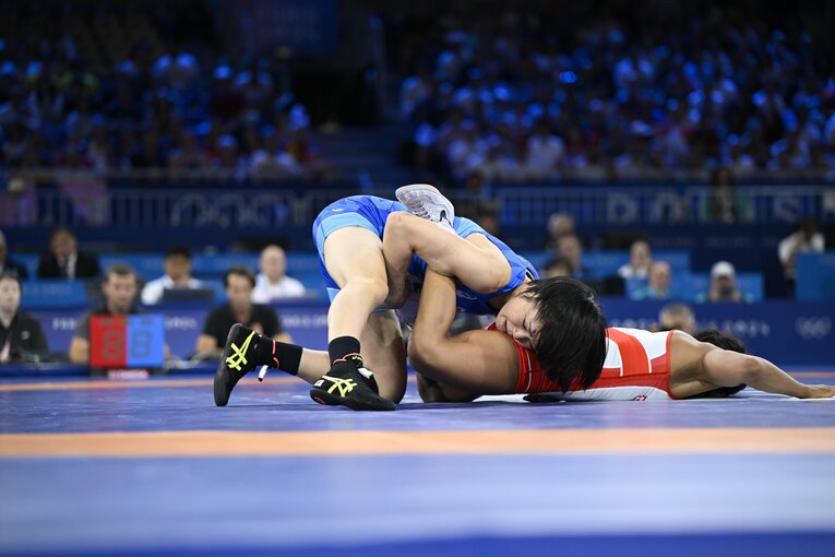 レスリング女子53kg決勝、藤波朱理vs.ルシアジャミレス・ジェペスグスマン　©Asami Enomoto/JMPA