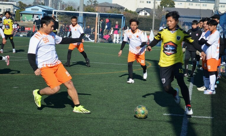 「試合の模様。球際はなかなか激しい」©︎Takashi Kumazaki