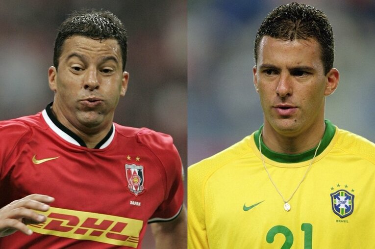 浦和レッズ時代とブラジル代表時代のワシントン ／ photograph by Takuya Sugiyama/Getty Images