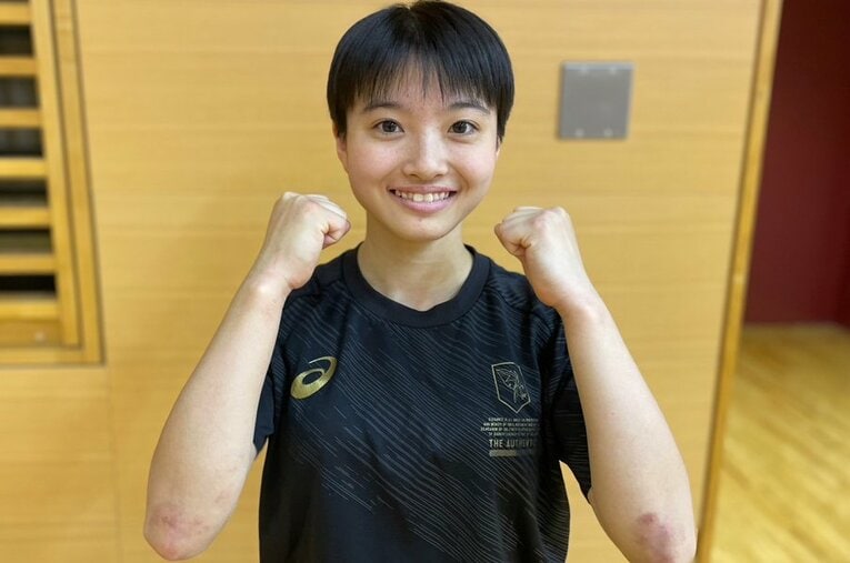 2年ぶりの春高バレー出場を決めた下北沢成徳でキャプテンを務める内澤明未（3年）。今大会は5日の2回戦から登場する ／ photograph by Yuko Tanaka