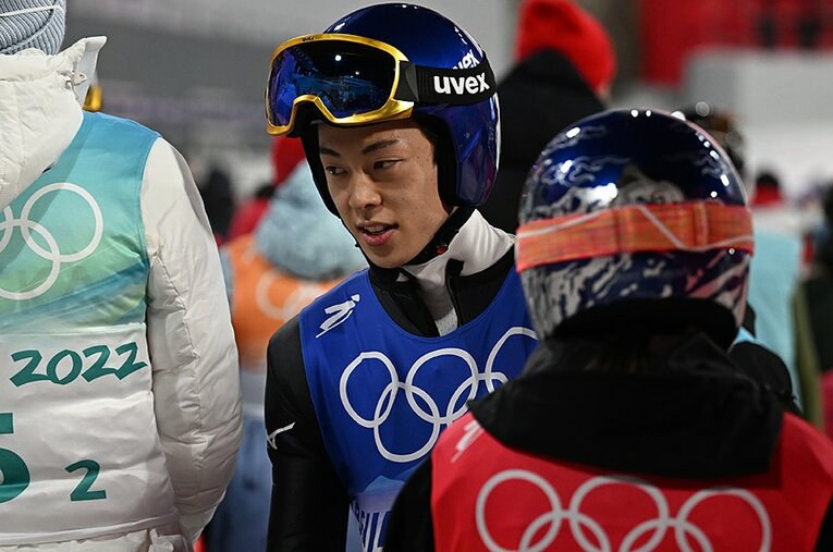 ジャンプ混合団体で大ジャンプを見せた小林陵侑。傷心の高梨沙羅を気遣うコメントも残している ／ photograph by Naoya Sanuki/JMPA