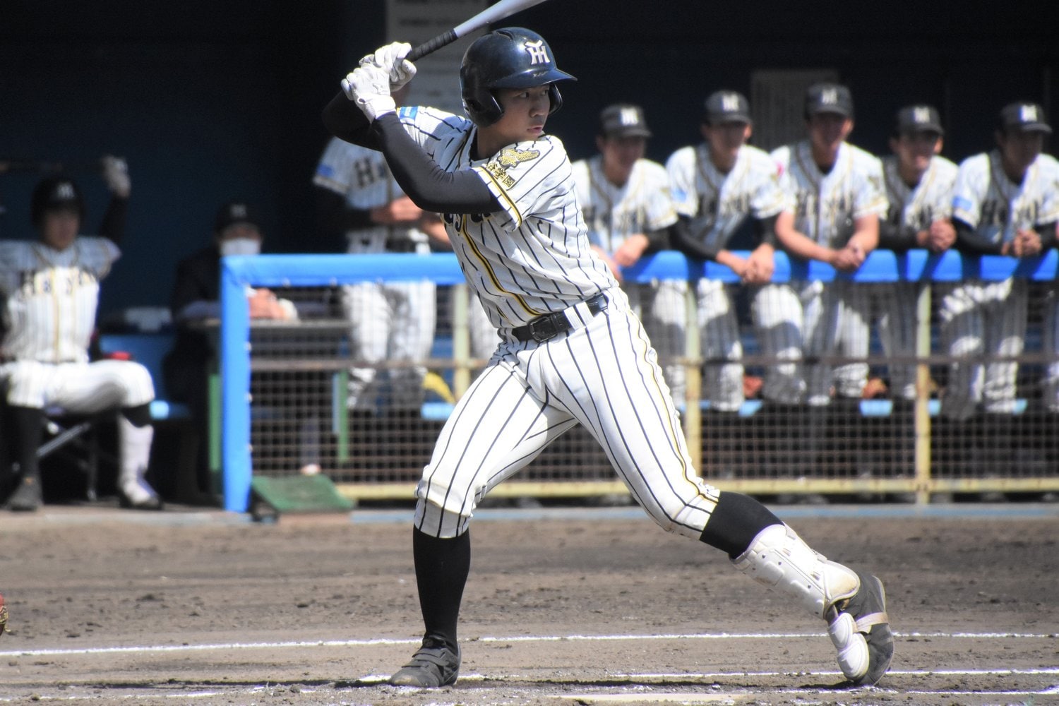 打席に立つ横浜隼人高・前嶋藍捕手