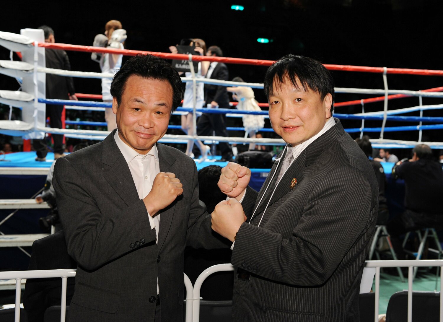 2010年、再会を果たした張正九と大橋秀行　©Mikio Nakai/AFLO