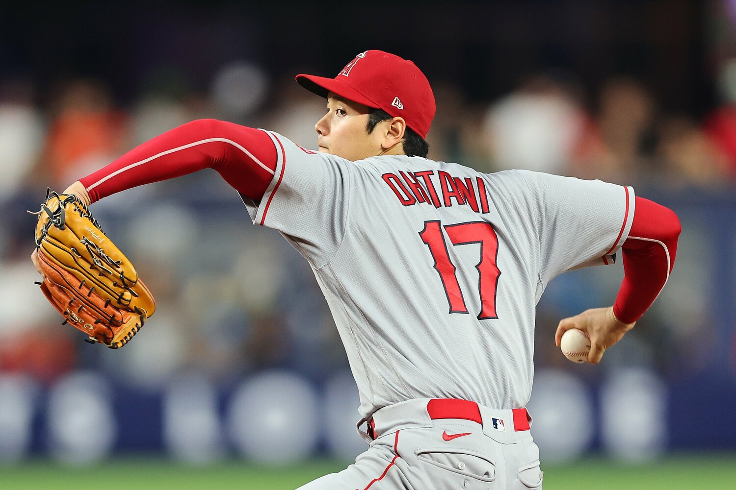 最新の投球姿。ここまで投手としては8勝4敗　©Getty Image