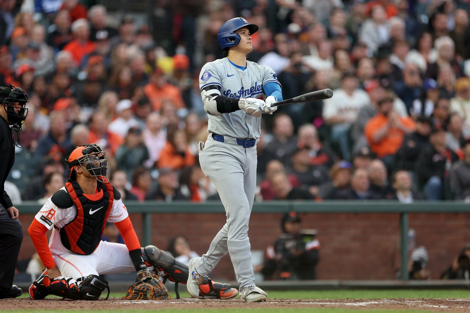 5月14日のジャイアンツ戦、あとわずかで「スプラッシュヒット」という12号を放った　©Getty Images