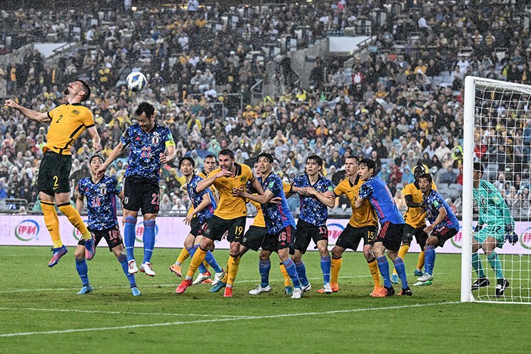 W杯アジア最終予選オーストラリア戦は激闘の末日本が勝利し本大会への切符を手にした　©AFLO