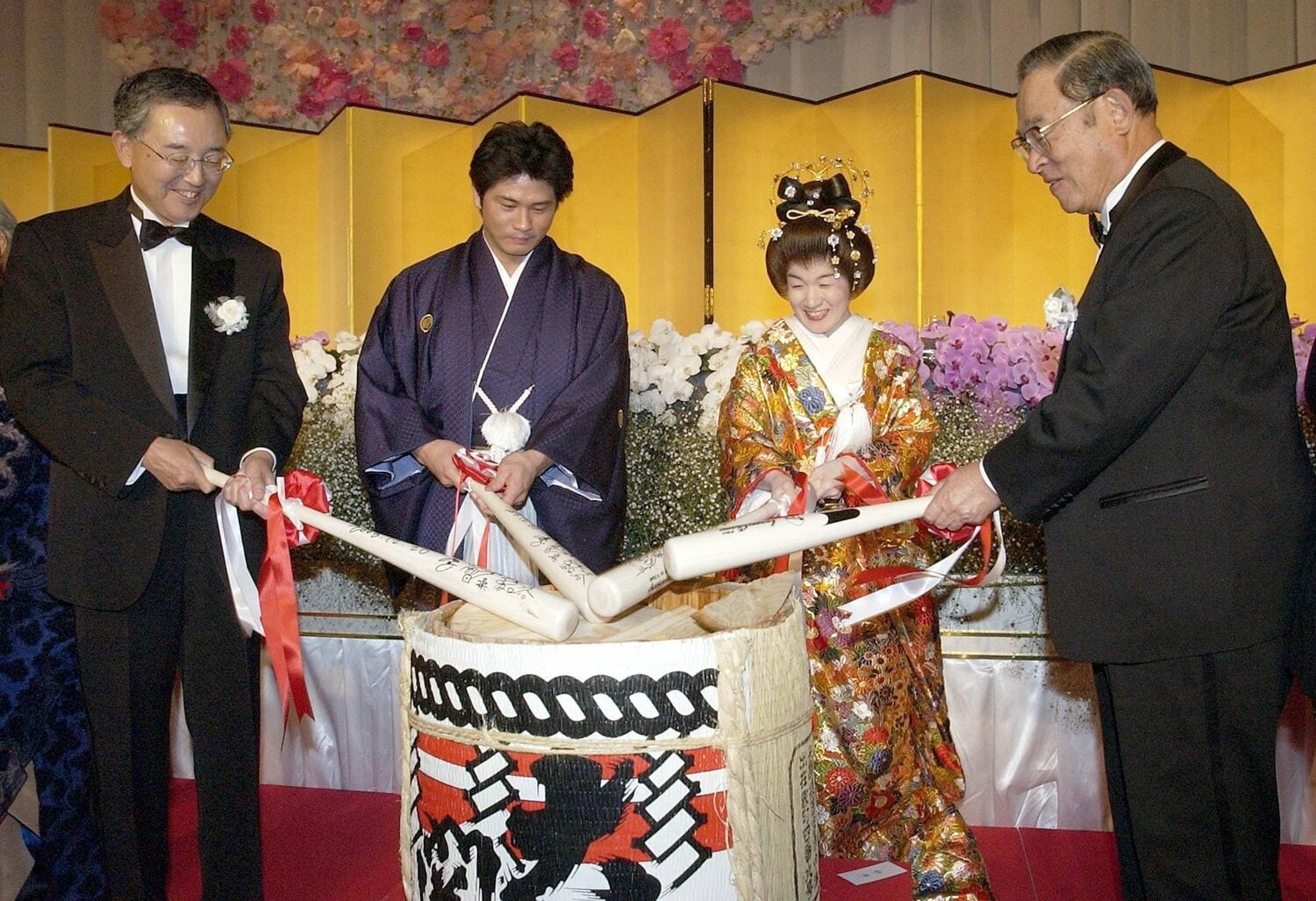 谷と田村亮子の結婚式には出席したという（代表撮影）　©JIJI PRESS