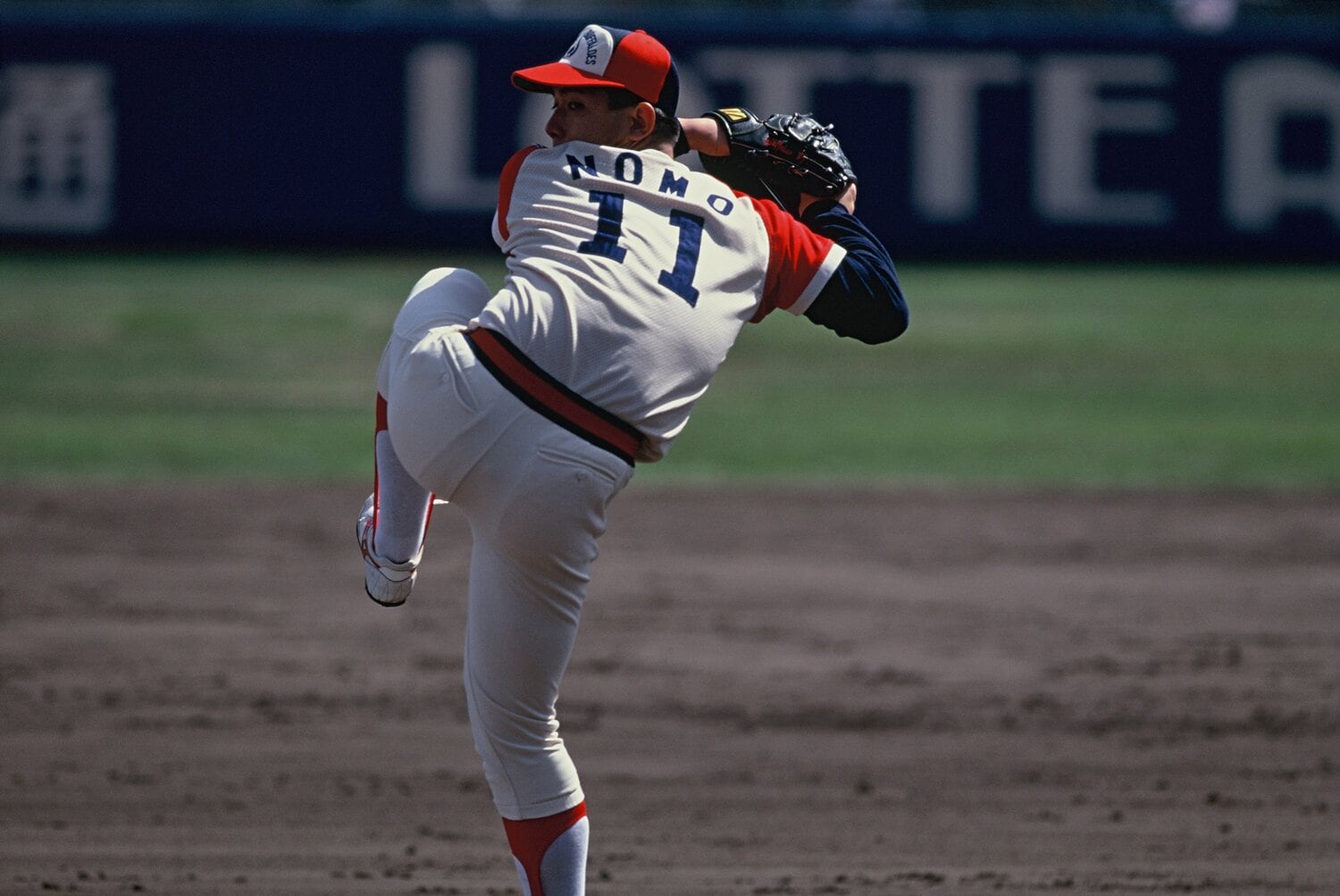 青木が「お尻の大きさにびっくりした」という近鉄時代の野茂　©︎Kazuaki Nishiyama