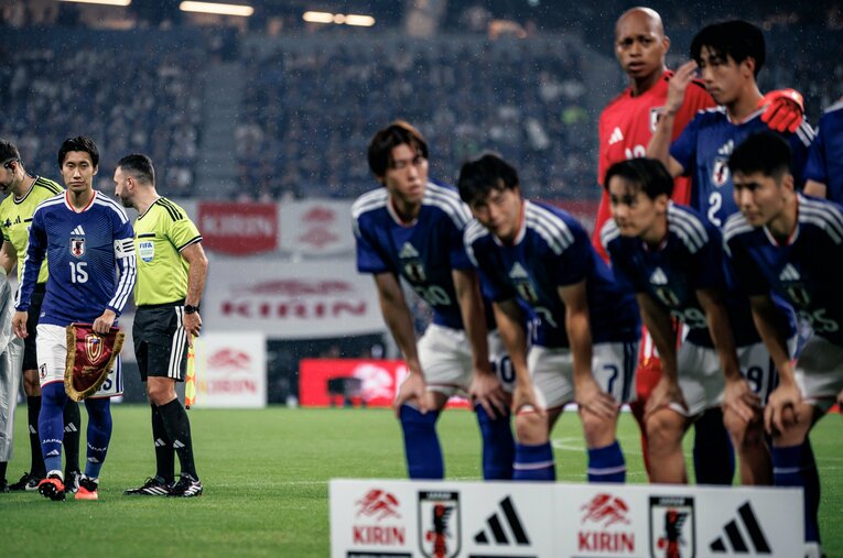 ベネズエラ戦でキャプテンを務めた鎌田大地。彼ら主力クラスとの序列差を詰める存在は出てくるか ／ photograph by Kiichi Matsumoto