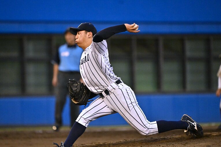 侍ジャパン大学生代表の選考合宿でも好投した渡邉　©Hideki Sugiyama