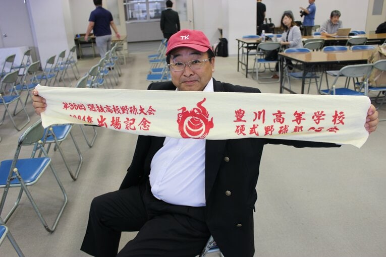 いち早く会見場に到着し、期待を語ったOB