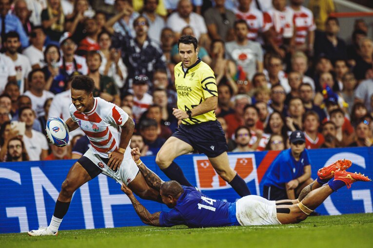 松島幸太朗（2023年ラグビーW杯サモア戦）　©︎Kiichi Matsumoto