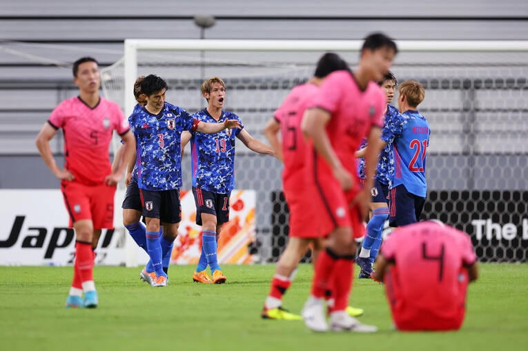 2022年7月のE-1選手権で日本vs韓国は3-0で日本が圧勝した　©︎AFLO