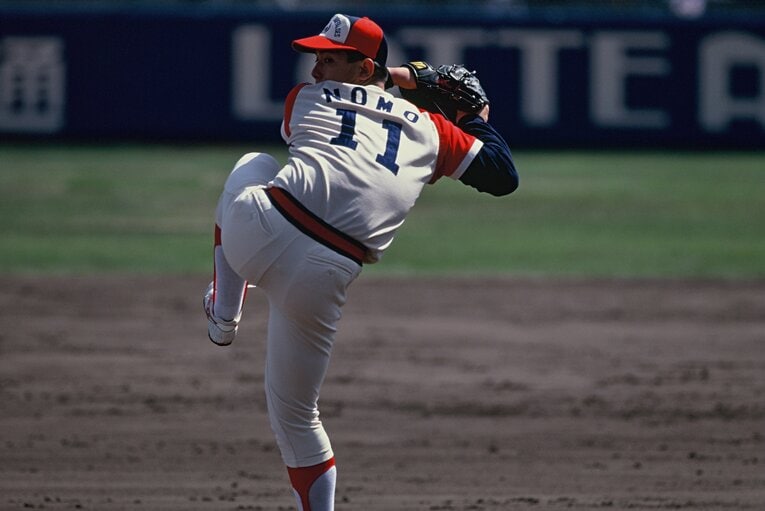 青木が「お尻の大きさにびっくりした」という近鉄時代の野茂　©︎Kazuaki Nishiyama