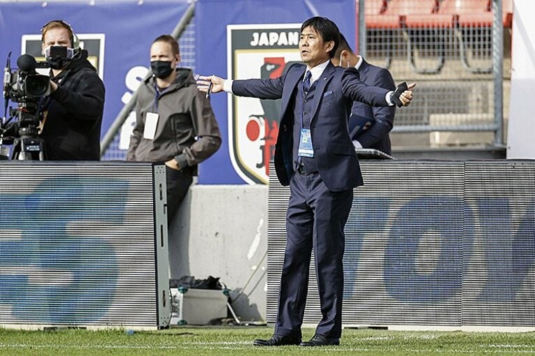 森保一監督をとらえる現地カメラ©Getty Images