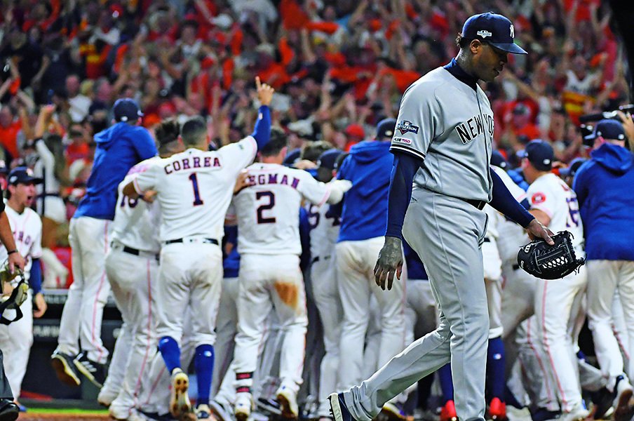 今季103勝もWSには届かず。ヤンキースに足りなかった守備力。<Number Web> photograph by Getty Images