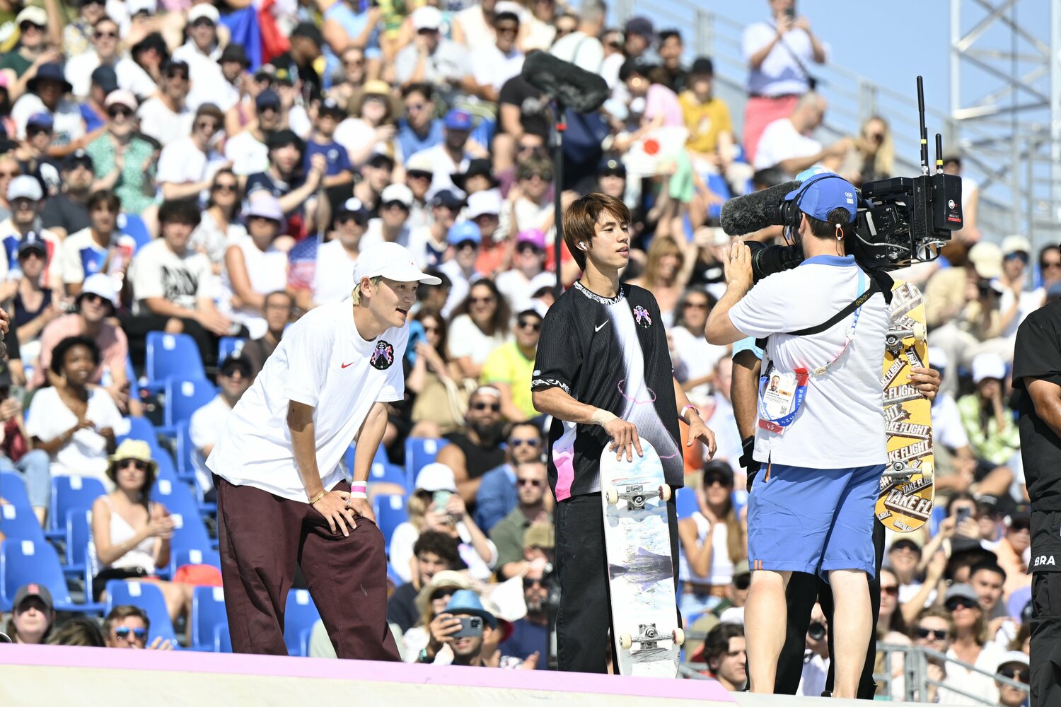 決勝に残った堀米と白井空良。白井は大会前に体調不良で入院していたという　©Asami Enomoto／JMPA