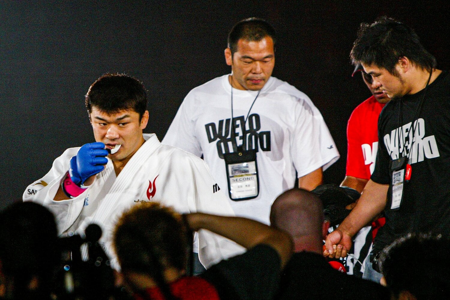 吉田秀彦の入場。柔道金メダリストはPRIDEでも勇敢な戦いを見せた　©Susumu Nagao